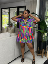 Load image into Gallery viewer, Abstract "Santorini 2” Mini Dress