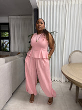 Load image into Gallery viewer, Turkish Peplum Top - Blush Pink