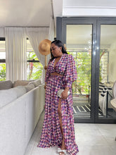 Load image into Gallery viewer, Sheer Purple Chevron HAVANA Skirt Set
