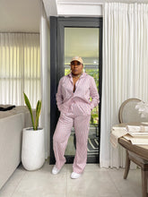 Load image into Gallery viewer, Pink Pin-Striped Cape Cod Cotton Pant Set