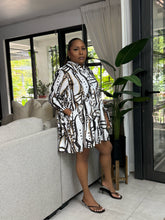 Load image into Gallery viewer, Cameroon Tribal Tie Sleeve Dress