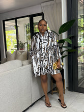 Load image into Gallery viewer, Cameroon Tribal Tie Sleeve Dress