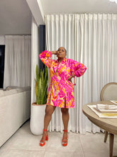Load image into Gallery viewer, Santa Cruz Pink Floral Tunic Dress