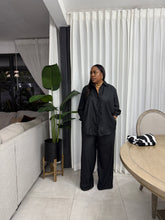 Load image into Gallery viewer, Barbuda Linen-Like Pant Set (Black)
