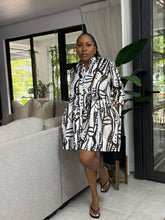 Load image into Gallery viewer, Cameroon Tribal Tie Sleeve Dress