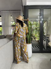 Load image into Gallery viewer, Tropical Leaf “Journey” Chiffon Pant Set