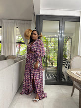 Load image into Gallery viewer, Sheer Purple Chevron HAVANA Skirt Set