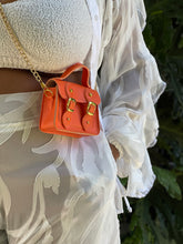 Load image into Gallery viewer, Orange Havana Micro Crossbody Bag