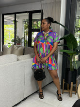 Load image into Gallery viewer, Abstract "Santorini 2” Mini Dress