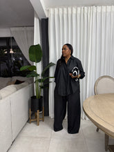 Load image into Gallery viewer, Barbuda Linen-Like Pant Set (Black)