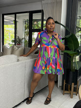 Load image into Gallery viewer, Abstract "Santorini 2” Mini Dress