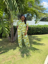 Load image into Gallery viewer, Pistachio Palms Aloha Pant Set