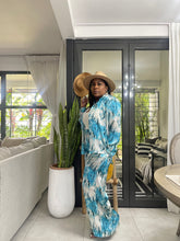 Load image into Gallery viewer, Blue Leopard Print “ISLANDER” Pant Set