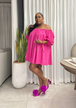 Load image into Gallery viewer, Valentino Pink “ZIMBABWE” Oversized Puff Sleeved Dress