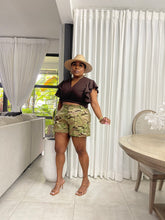 Load image into Gallery viewer, Camo Cayman High Waisted Shorts