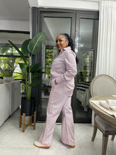 Load image into Gallery viewer, Pink Pin-Striped Cape Cod Cotton Pant Set