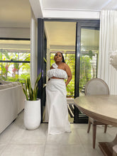 Load image into Gallery viewer, White Linen Fiji Bias Cut Maxi Skirt