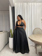 Load image into Gallery viewer, Maui Black Linen Bikini Top