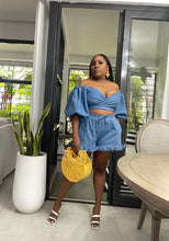 Load image into Gallery viewer, Blue Denim Atlantis Wrap Top