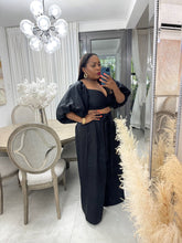 Load image into Gallery viewer, Black Linen Atlantis Wrap Top