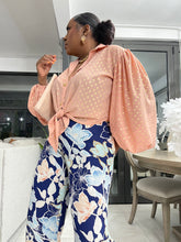 Load image into Gallery viewer, Dusty Pink “Madrid” Dotted Chiffon Blouse