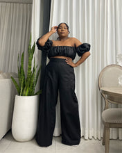 Load image into Gallery viewer, Premium Black Peru Voluminous Linen Top