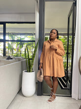 Load image into Gallery viewer, Ethiopia Khaki Flare Dress