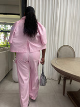 Load image into Gallery viewer, Pink Linen Libya Cropped Cargo Shirt