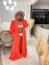 Load image into Gallery viewer, Orange “Morocco” Chiffon Kimono