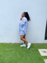 Load image into Gallery viewer, Baby Blue Pin Striped “Nassau” Short Set