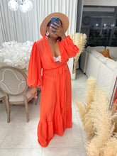 Load image into Gallery viewer, Orange “Morocco” Chiffon Kimono