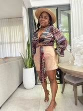 Load image into Gallery viewer, Tribal “Nigeria” Mini Bell Sleeved Top