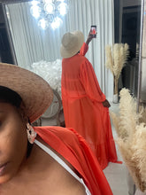 Load image into Gallery viewer, Orange “Morocco” Chiffon Kimono