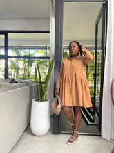 Load image into Gallery viewer, Ethiopia Khaki Flare Dress