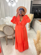Load image into Gallery viewer, Orange “Morocco” Chiffon Kimono