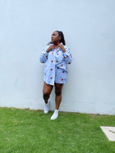 Load image into Gallery viewer, Baby Blue Pin Striped “Nassau” Short Set