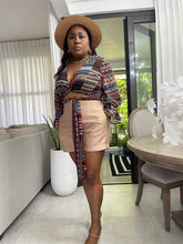 Load image into Gallery viewer, Tribal “Nigeria” Mini Bell Sleeved Top