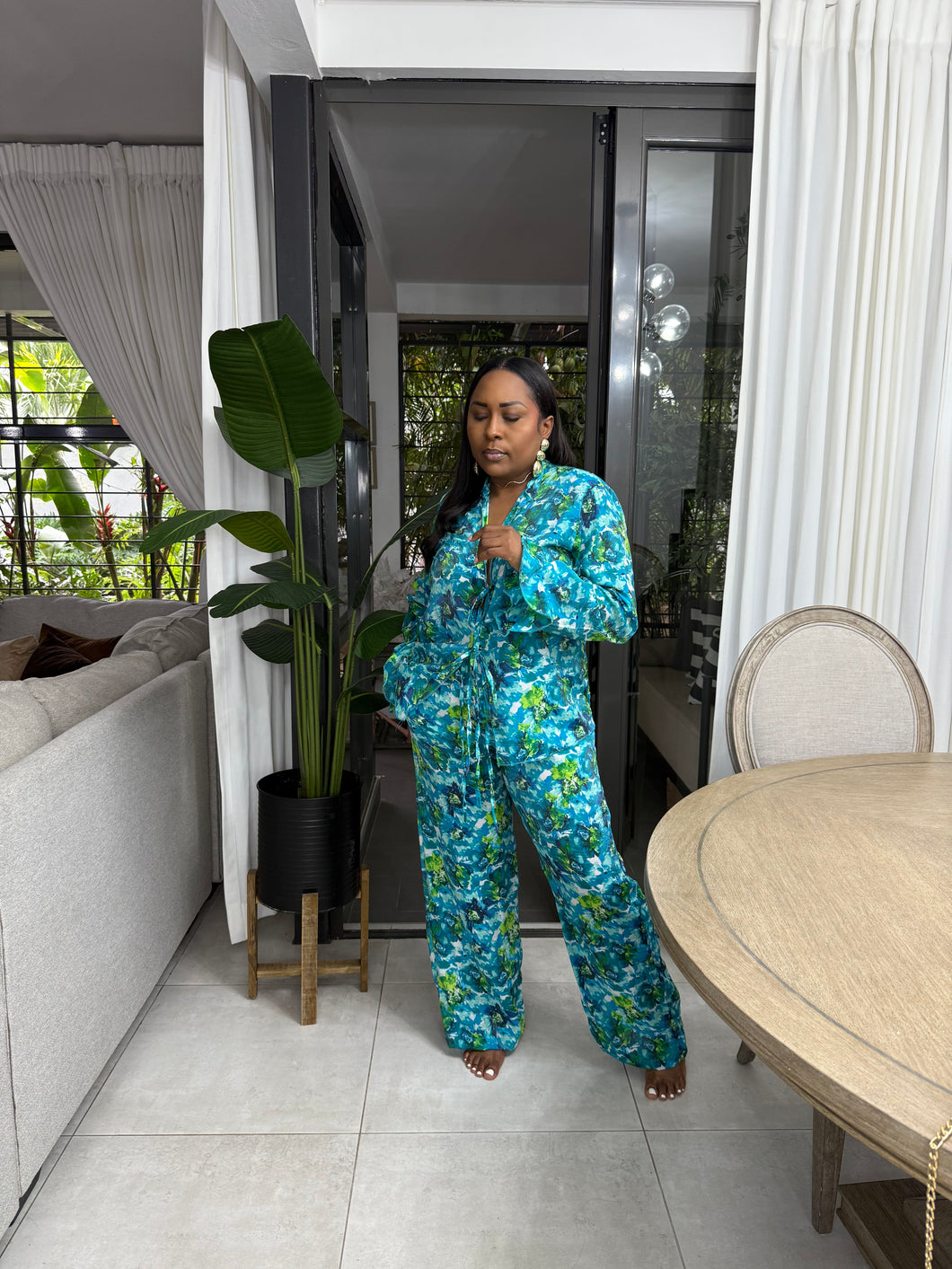Rio De Janeiro Tie Front Pant Set