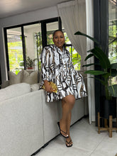 Load image into Gallery viewer, Cameroon Tribal Tie Sleeve Dress
