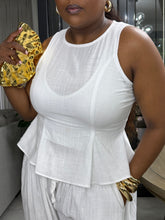 Load image into Gallery viewer, Turkish Peplum Top - White
