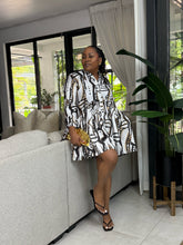 Load image into Gallery viewer, Cameroon Tribal Tie Sleeve Dress
