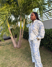 Load image into Gallery viewer, Amalfi Blue Lagoon Floral Pant Set
