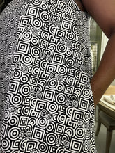Load image into Gallery viewer, Black/White Geometric Portland Sleeveless Dress
